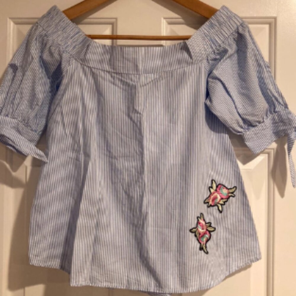 Living Doll LA Striped Baby Doll Top Size S